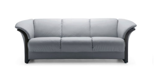 Ekornes Manhattan stationary leather 3 seater sofa