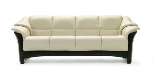 Ekornes Oslo stationary leather 4 seater sofa