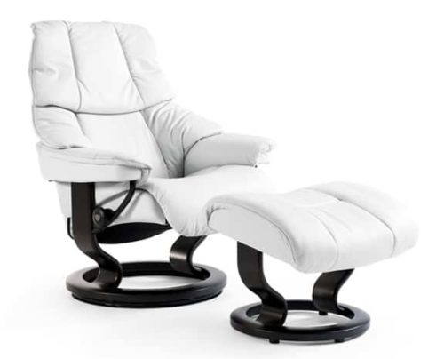 Stressless Tampa leather recliner and ottoman
