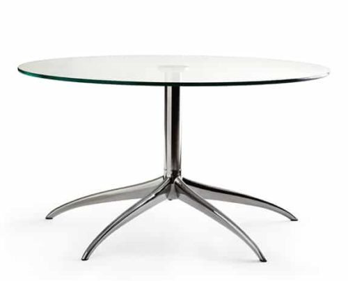 Stressless Urban glass and steel table Large