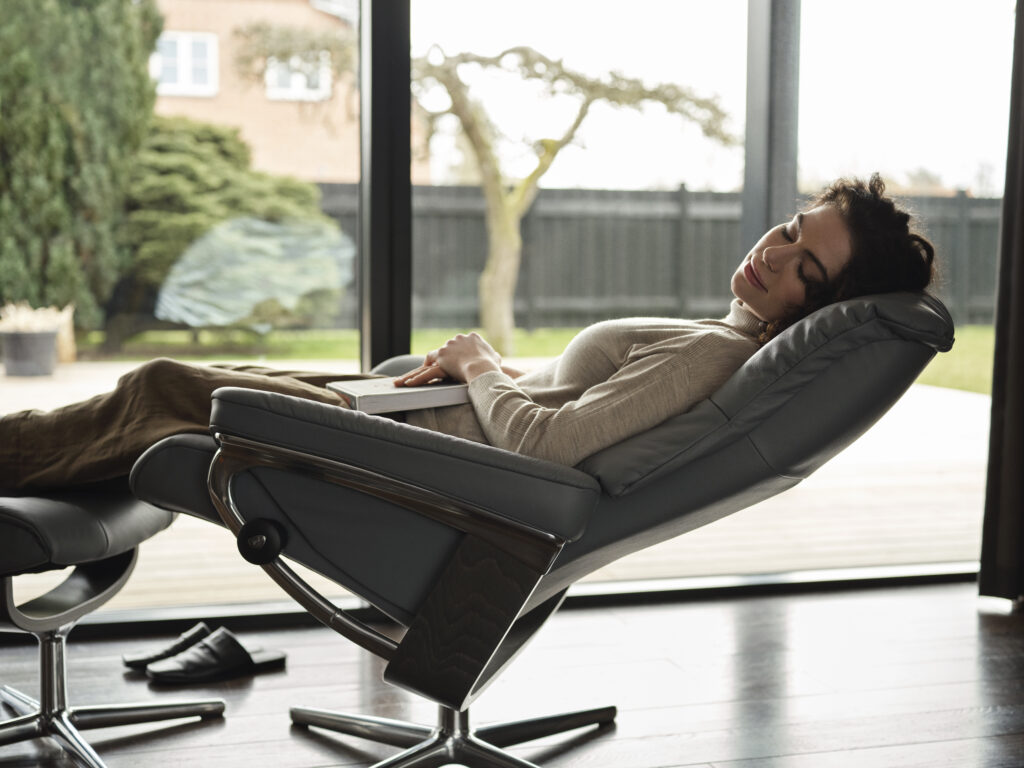 European Stressless at Gallery Furniture Store, Leather Author